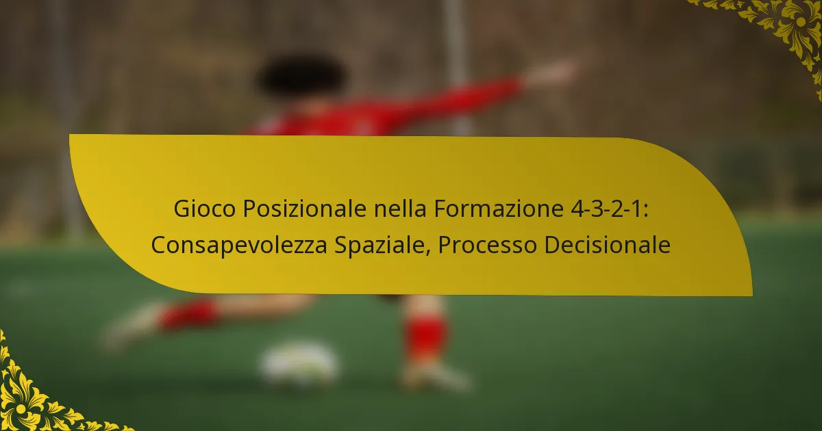 Gioco Posizionale nella Formazione 4-3-2-1: Consapevolezza Spaziale, Processo Decisionale